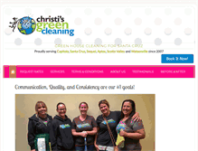 Tablet Screenshot of christisgreencleaning.com